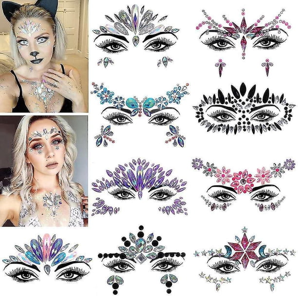 DOMINICK 4 set strass autocollant visage,Gemmes de Visage,Tatouage DOMINICK 4 set strass autocollant visage,Gemmes de Visage,Tatouage