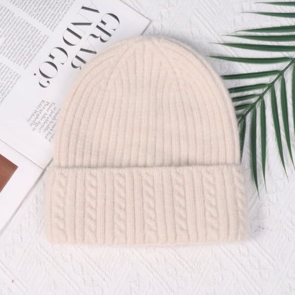 SikaFu Autumn And Winter Cross -Border Alphabet Show Face, Small Wool Hat Female Warm New Big Head Enclosure Hats
