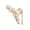 A003- Clear (Style C), variant on Claw, Lily of The Valley Claw, Dangling Pearl Claw, Gold Tone Claw, 4.5X2X1 Inch Floral Rhinestone Decorated Sturdy Non-Slip Clip for Thick and Thin Styling