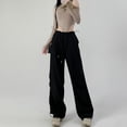 thumbnail image 1 of Womens Spring And Autumn High Waist Wide Leg Straight Casual Sports Overalls, 1 of 6