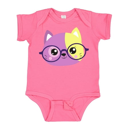

Inktastic Hipster Cat Cat with Glasses Kitten Little Cat Gift Baby Boy or Baby Girl Bodysuit
