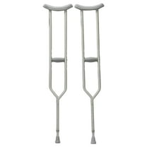 Lightweight Push Button Axillary Aluminum Adult Crutch, 62" - 70"
