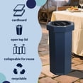 thumbnail image 5 of happimess Fleur 25-Gallon Traditional Classic Disposable Corrugated Cardboard Event Trash Can and Recycling Bin, Denim Blue (Set of 2), HPM1300H-SET2, 5 of 8