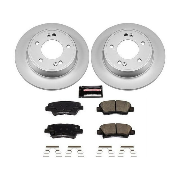 Rear Brake Pad and Rotor Kit - Compatible with 2014 - 2023 Kia Forte 2015 2016 2017 2018 2019 2020 2021 2022