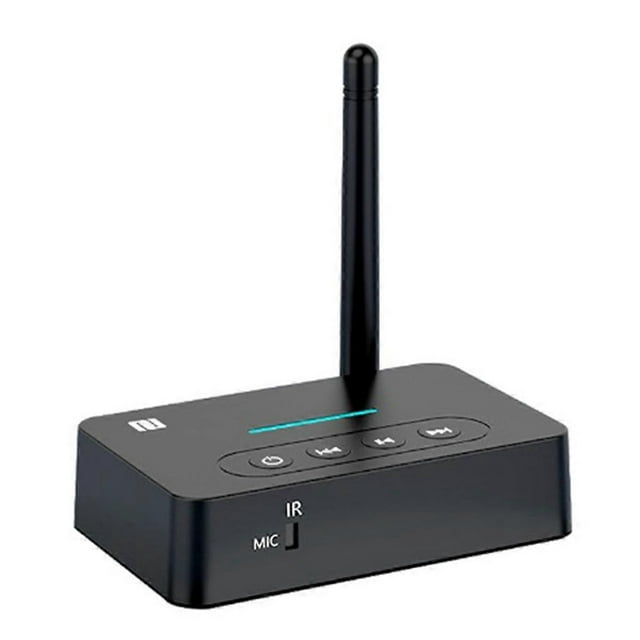 Bluetooth 5.1 Audio Adapter with NFC AUX 3.5mm Mic Remote - Wireless Music Transmitter & Receiver for TV