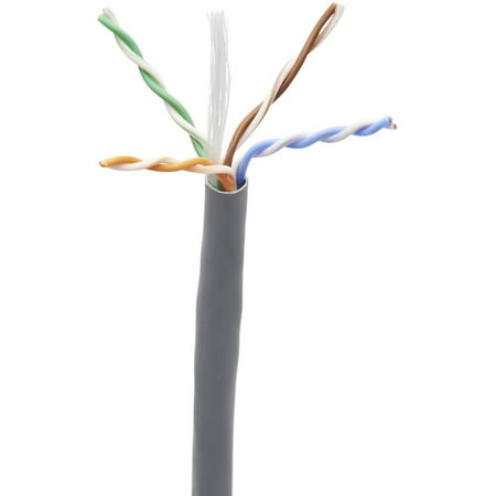 UPC: 0037332247957 | Tripp Lite by Eaton Cat6 Gigabit Solid Core UTP Bulk Ethernet Cable CMP-LP 0.5A Plenum 100W PoE/PoE++ Gray 1000 ft. (304.8 m)