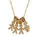 thumbnail image 2 of Collar para Mujer de Niños Personalizado LuckyLy, Baño de Oro 14k y Zirconia Cúbica, Cadena y Charms, Modelo Darcy Niño y Niña dorado 3 Niños 1 Niña, 2 of 6