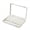 Beige, variant on 20 Hooks Necklace Holder Organizer Display Case Box,Jewelry Storage Tray with Glass Lid for Women(Beige)
