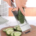 thumbnail image 3 of Stainless Steel Hand Guard Vegetable Potato Radish Fries Multi-Function Grater Slicer Vegetable Cutter, 3 of 5