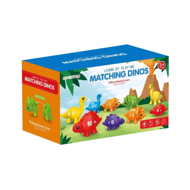 Vogacara Juegos a juego de dinosaurios, divertidos juguetes educativos para niños, educación temprana, aprendizaje de dinosaurios Juguetes Educativos (AQ824)