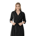thumbnail image 2 of USBD Post Mastectomy Robe With Inside Drain Pockets Women Recovery Bathrobe (Black,Small), 2 of 9