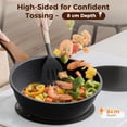 thumbnail image 6 of 11 Inch Nonstick Saute Pan with Lid, 4.5 QT Deep Frying Pan Skillet, Large Granite Cooking Pan, Induction Compatible Frying Pan for Sauteing, Stir Fry, Sauce, Kitchen Cookware, 6 of 7