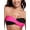 Pink+Black, variant on Women's Halter Bikini Top with Removable Strap Color Block Print Twist Front Bandeau Swimsuit Top Bikinis Strapless Bathing Suits for Women