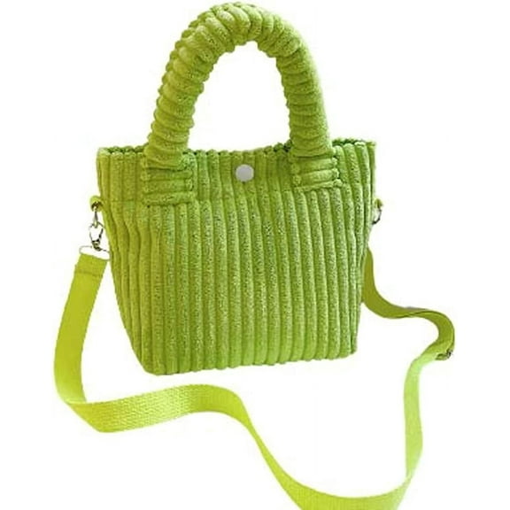 CoCopeaunt Tote Bag Women Small Corduroy Satchel Bag Casual Fuzzy Handbag Crossbody Bag Trendy Shoulder Bag