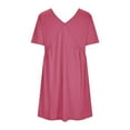 thumbnail image 4 of Dresses for Women 2026 Plus Size Fashion Solid Color Short Sleeved Dress, 4 of 5