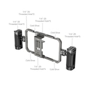 SmallRig Universal Phone Cage, Smartphone Video Rig Kit with Handles, Handheld Filmmaking Vlogging Case Stabilizer for Videomaker, for iPhone for Samsung for Pixel and Other Android Phones - 4121