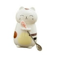 thumbnail image 1 of Taza de gato, taza de café de cerámica bonita, regalo novedoso para niñas y mujeres, Taza de cerámica con animales, taza de leche para té de la mañana reír, 1 of 8