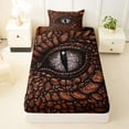 thumbnail image 3 of Erosebridal Dragon Eye Twin Sheet Sets, Black Brown Bedding, 1 Flat Sheet, 1 Fitted Sheet and 1 Pillowcase, 3 of 5