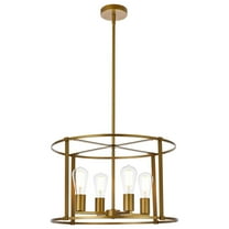 Agnys 4 lights pendant in brass