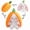 Rust Orange, variant on 7" Bunny Rabbit Plush, 2-in-1 Reversible Strawberry Stuffed Toy, Pink