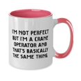 thumbnail image 2 of Cool Crane operator Gifts, I'm not perfect but I'm a Crane, Brilliant Two Tone 11oz Mug For Coworkers, Cup From Colleagues, Unique crane operator gifts, Personalized crane operator gifts, Gifts for, 2 of 2