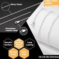 thumbnail image 5 of APSVO S925 Sterling Silver Plated Chains for Women Girls 1mm/1.5mm/2mm Cable Link Necklace Birthday Christmas Jewelry Gifts Teen Her Adults Wife Mom Stocking Stuffers for Kids Ideas 16/18/20/22 Inch, 5 of 6