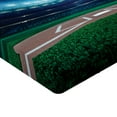 thumbnail image 2 of Ambesonne Sports Fitted Sheet, Baseball Stadium Night, California King, Green Blue, 2 of 3