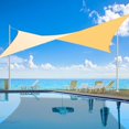 thumbnail image 2 of Impermeable Sun Shade Sail UV Block Impermeable Anticorrosión Toldo Protector solar Toldo Toldo Refugio solar para césped Jardín al aire libre Fiestas Amarillo Claro 3x3m Macarena Vela de sombra, 2 of 8