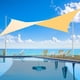 thumbnail image 2 of Impermeable Sun Shade Sail UV Block Impermeable Anticorrosión Toldo Protector solar Toldo Toldo Refugio solar para césped Jardín al aire libre Fiestas Amarillo Claro 3x3m Macarena Vela de sombra, 2 of 8