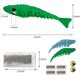 thumbnail image 4 of Cat Toothbrush Catnip Toy,Interactive Rubber Dental Care for Pet Kitten Kitty,Crayfish-Shaped Safe Chewing Toy Tooth Cleaning Durable Cat Toy-Green&Bl, 4 of 5