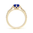 thumbnail image 2 of ANGARA Lab Grown 1.75 Ct Pear-Shaped Blue Sapphire Engagement Ring for Women in 14K Yellow Gold (Size-9x7mm) | September Birthstone, Anniversary, Jewelry Gift for Women | Lab-Grown Blue Sapphire Ring, 2 of 8
