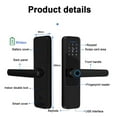 thumbnail image 5 of Serrure de Porte Intelligente avec Poignée, Entrée Sans Clé, Serrure de Porte pour Porte d'Entrée, Serrure Wi-Fi, Application Smart Life Free, Télécommande de Porte 35-120 mm, Installation Facile, 5 of 5