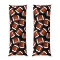 thumbnail image 1 of Fotbe Brown Football On Black Funda para Almohada Corporal con Diseño, Funda de Microfibra Ultrasuave de 20x54 Pulgadas, Ropa de Cama Elegante, 1 of 7