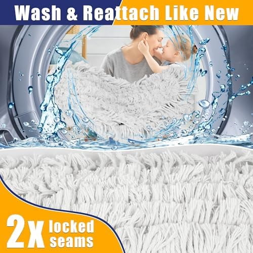 41" Commercial Dust Mop: Large Push Broom Wide Industrial Heavy Duty Hardwood Dry Sweeping Mop with 2 Pads Long Handle for Janitor Indoor Warehouse Gym Cleaning