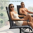 thumbnail image 6 of Richryce 7-Piece Outdoor Patio Dining Set, Metal Table with Umbrella Hole, 6-Person Patio Table and 6 Swivel Chairs for Garden, Gray Chairs, 6 of 9