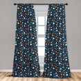thumbnail image 5 of Ambesonne Sport Curtains, Dark Silhouette Backdrop, Pair of 28"x63", Dark Blue Multicolor, 5 of 5