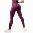 thumbnail image 2 of gvdentm Women's Soft Full Length Leggings High Waist Ankle Length Leggings Pants Tights Winter Leggings for Women (Wine,XL), 2 of 4