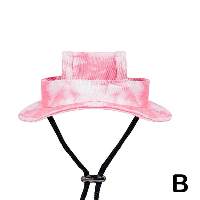Sombreros tipo pescador para perros, gorra redonda para perros con orificio para la oreja, ajustable, para viajes al aire libre y para el sol