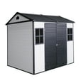 thumbnail image 3 of 8x6 FT Storage Shed Outdoor Resin with-Floor Tool Shed Waterproof with Lockable Door 2 Windows for Backyard Garden Patio Lawn, 3 of 7