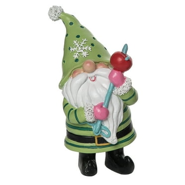 Transpac 6 Inch Multicolored Christmas Gnome Figurine Decorative Resin Holiday Decor