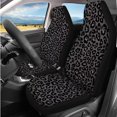 thumbnail image 2 of Uorisanigo Gray Leopard Print 14 Pack Car Seat Covers Sets Steering Wheel Cover and Center Console Cover Car Headrest Cover Auto Seat Belt Cover Water Cup Pad Comfortable Fit Car SUV, 2 of 6