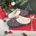 thumbnail image 6 of Men's Cozy Memory Foam Slippers with Fluffy Plush Wool-Like Lining, Slip-on Clog Slippers with Non-Slip Rubber Sole, 6 of 7