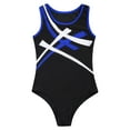thumbnail image 3 of iixpin Kids Boys One Piece Gymnastics Leotards Gym Sports Training Bodysuits Biketard Swimsuit Blue 6, 3 of 5