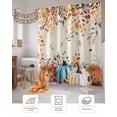 thumbnail image 7 of Fall Pumpkins Shower Curtain Set ，Waterproof Fabric Shower Curtains Thanksgiving Orange Eucalyptus Leaves Watercolor Linen Shower Curtains for Bathroom,Bathroom Decor 36"x72", 7 of 7