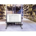 thumbnail image 6 of Luxor 72” x 40” Mobile Magnetic Double-Sided Ghost Grid Whiteboard - White, 6 of 7