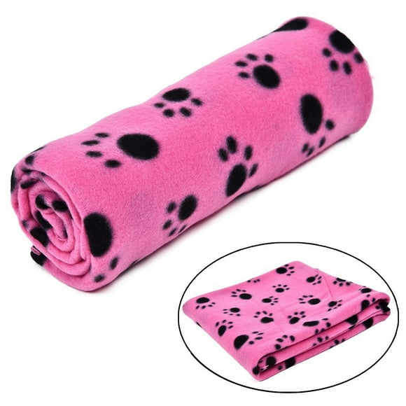 Pets Blanket Pet Paw Print Soft Pets Throw Blanket Fleece Blanket for Dogs Cats