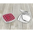 thumbnail image 3 of Letter F Football Crimson and White Compact Mirror CJ1079-FSCM, 3 of 4