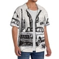 thumbnail image 2 of Fotbe Vintage Cactus Pickup Camisa Estampada de Manga Corta para Hombre, Casual de Verano, Estilo Playero, Sin Arrugas-4X-Large, 2 of 5