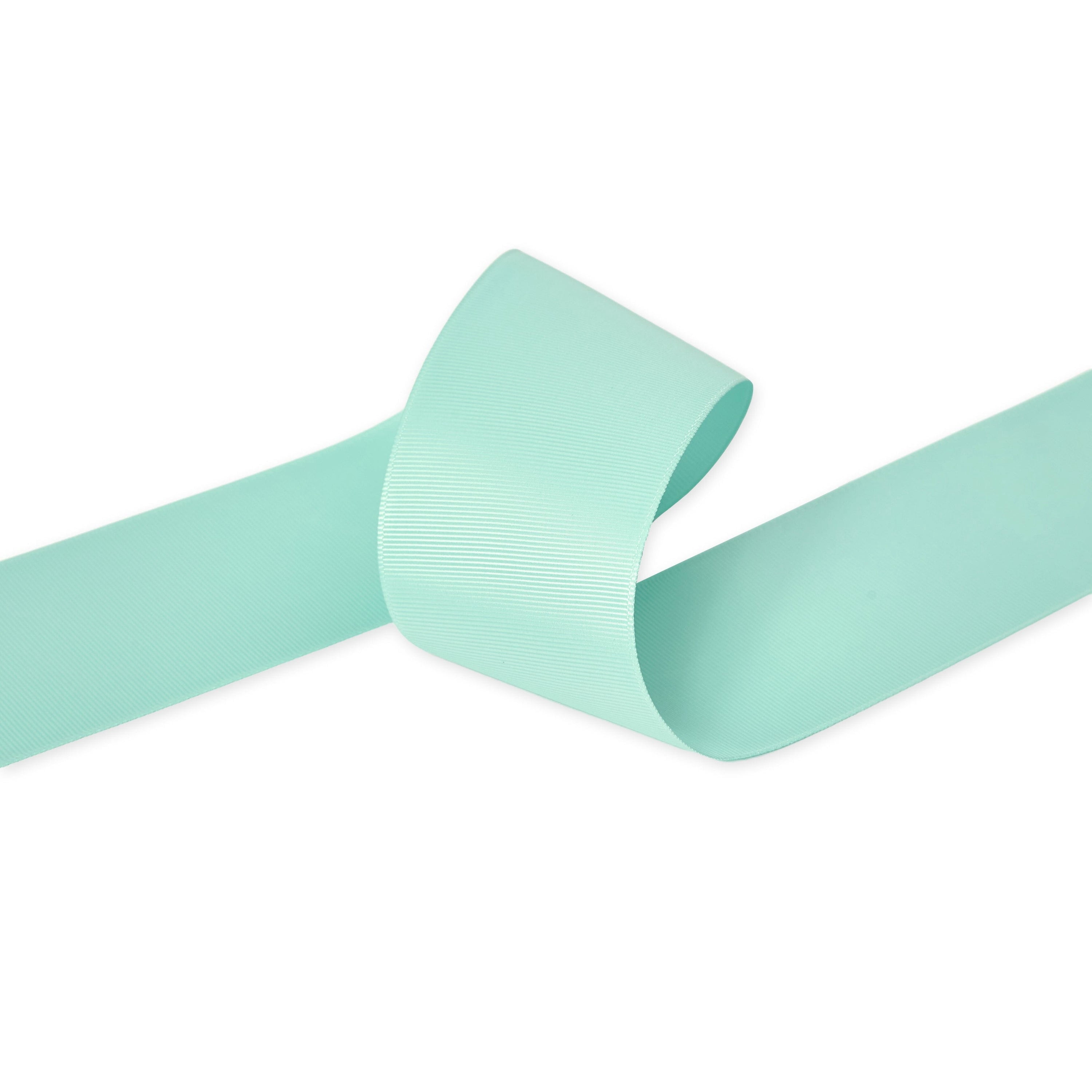 Keedil Grosgrain Taffeta Polyester Ribbon For Gift Wrapping, Bows, Sewing, Crafting, Hair Accessories, & Décor - (Aqua Green, 2.25 Inches Wide, 25 Yards, 3 Pack)