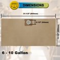 thumbnail image 2 of Bolsas de Filtro de Alta Eficiencia Puroom para Aspiradora DeWalt 6-10 Galones y Vacmaster 8-10 Galo, 2 of 7